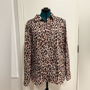Silk Leopard Blouse